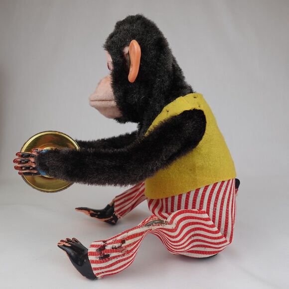 Vintage Daishin Musical Jolly Chimp Clapping Cymbal Monkey Box Working Original - Picture 12 of 16